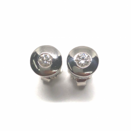 PENDIENTES ORO 18KT Y BRILLANTES (H-VS) 0,30CTS D7,5MM PESO 3,10G