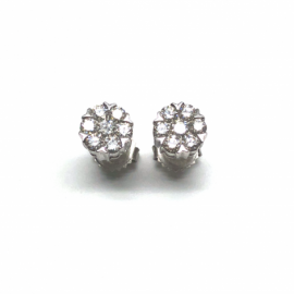 PENDIENTES ORO 18KT Y BRILLANTES (H-VS) 14P 0,78CTS D7,3MM PESO G2,95