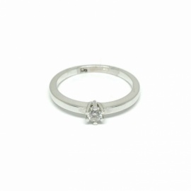 ANILLO ORO BLANCO 18 KT BRILLANTES H-VS 0,11CT PESO G2,7