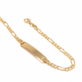 ESCLAVA ORO 18KT TRES X UNO 17CM PESO G3,85