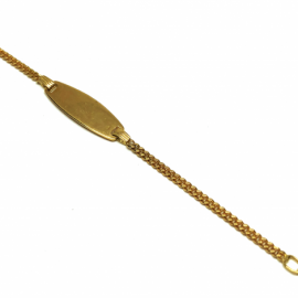 ESCLAVA ORO 18KT BEBE BARBADA 15CM C19X6MM PESO G2,45