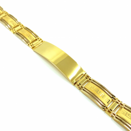 PULSERA ORO 18KT GRECA ESCLAVA 22CM D13,5X2,10MM PESO G41,60 