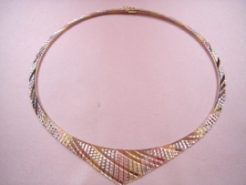 GARGANTILLA ORO 18KT TRICOLOR 45CM PESO G31,70 D22MM