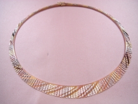 GARGANTILLA ORO 18KT TRICOLOR 45CM PESO G 31,45 D13MM