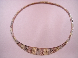 GARGANTILLA ORO 18KT TRICOLOR PESO G29,45, LONGITUD 45CM, DIAMETRO 15MM